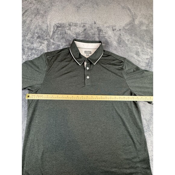 Ashworth Mens Polo Size Large Shirt Green Golf Performance Breathable Quick Dry - Picture 7 of 11